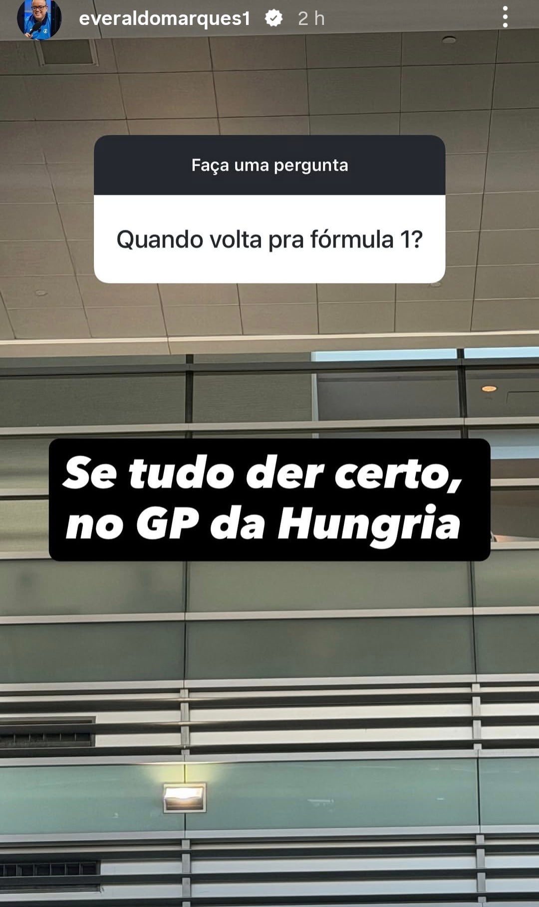 Everaldo Marques indica provável retorno às transmissões da F1 na Globo Everaldo Marques indica provável retorno às transmissões da F1 na Globo
