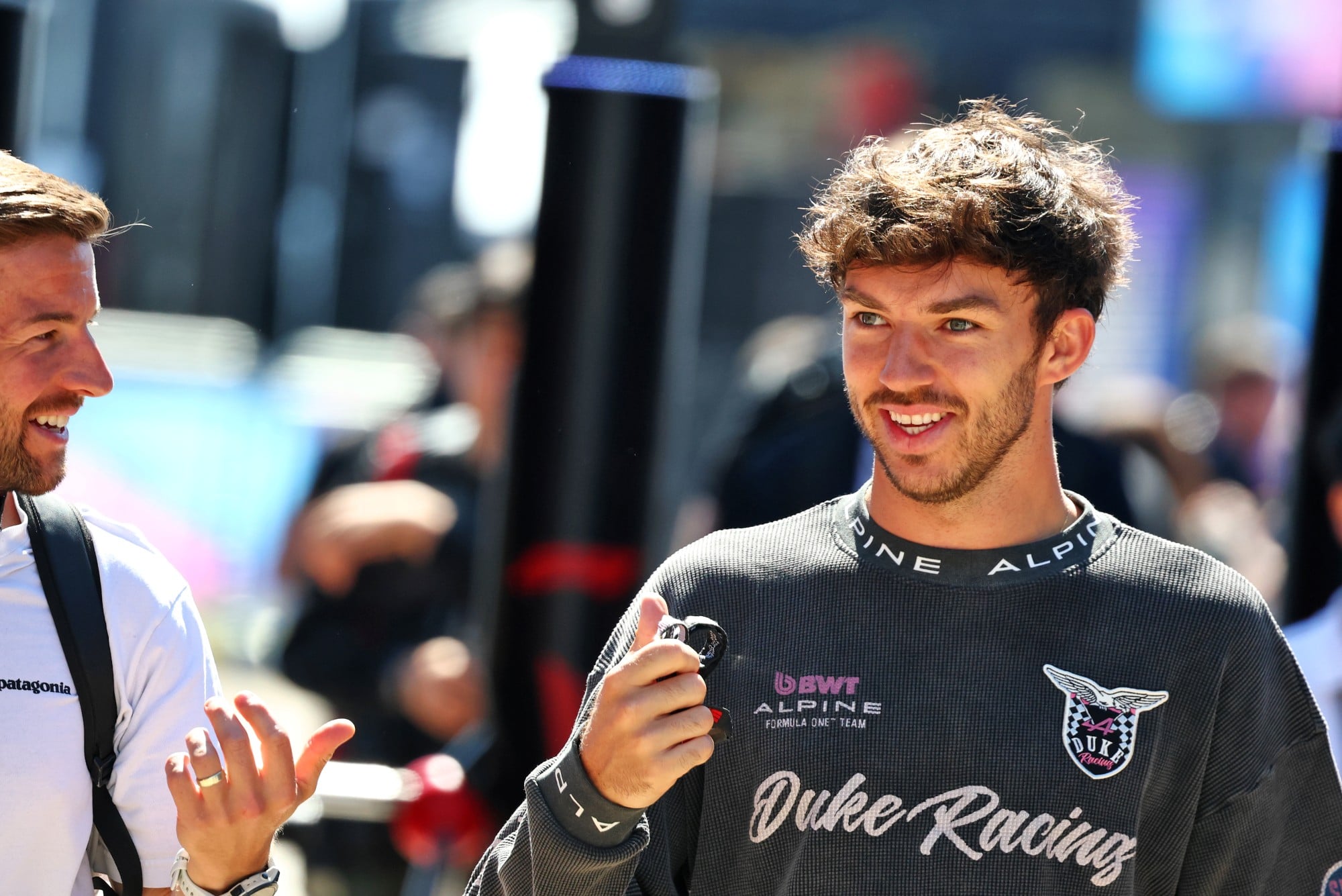 F1: Confira as imagens desta sexta-feira do GP da Inglaterra (L to R): Ben Thorne (GBR) Alpine F1 Team Performance Coach with Pierre Gasly (FRA) Alpine F1 Team.