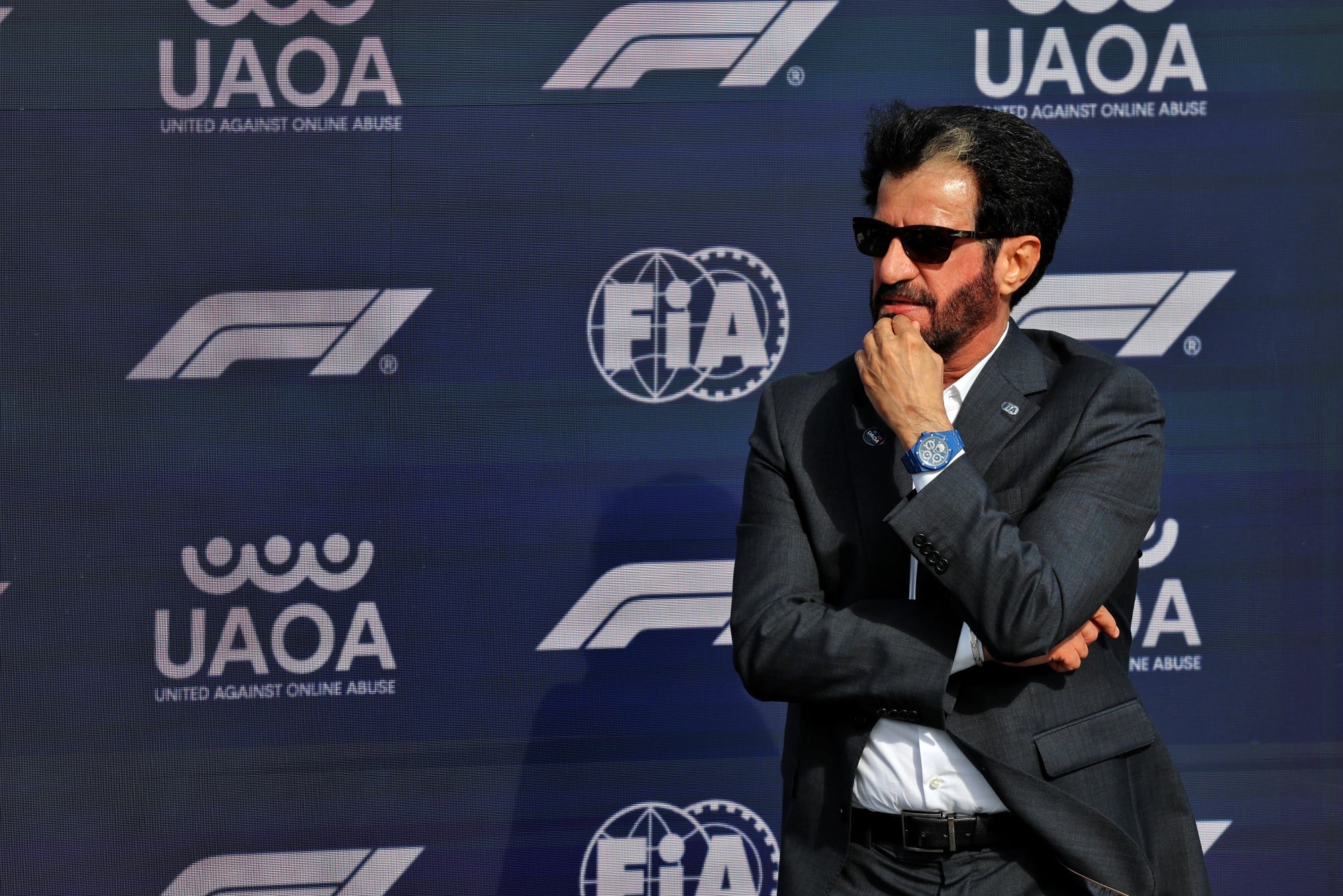 Mohammed Bin Sulayem (UAE) FIA President in qualifying parc ferme.