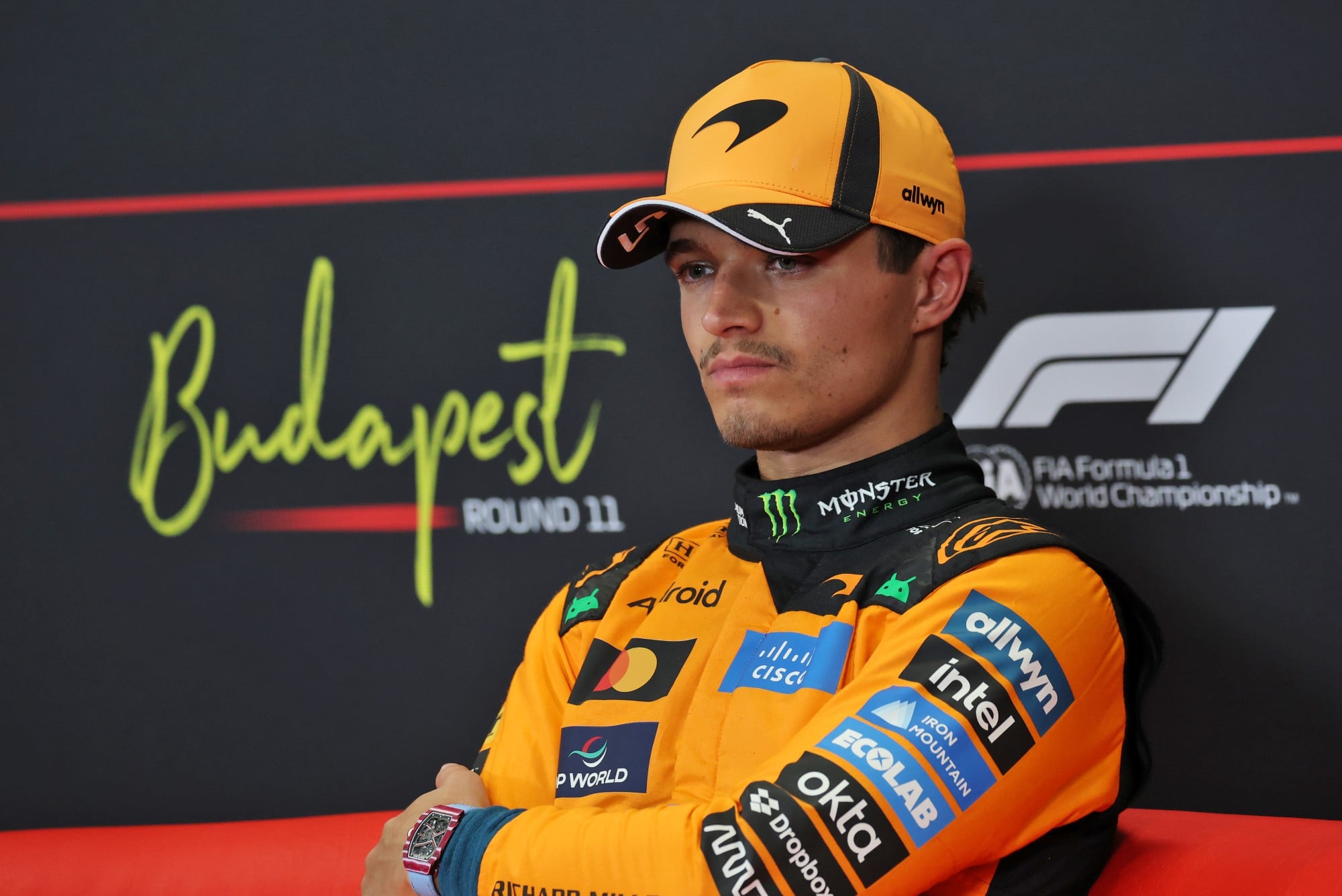 Lando Norris (GBR) McLaren F1 Team in the post qualifying FIA Press Conference.