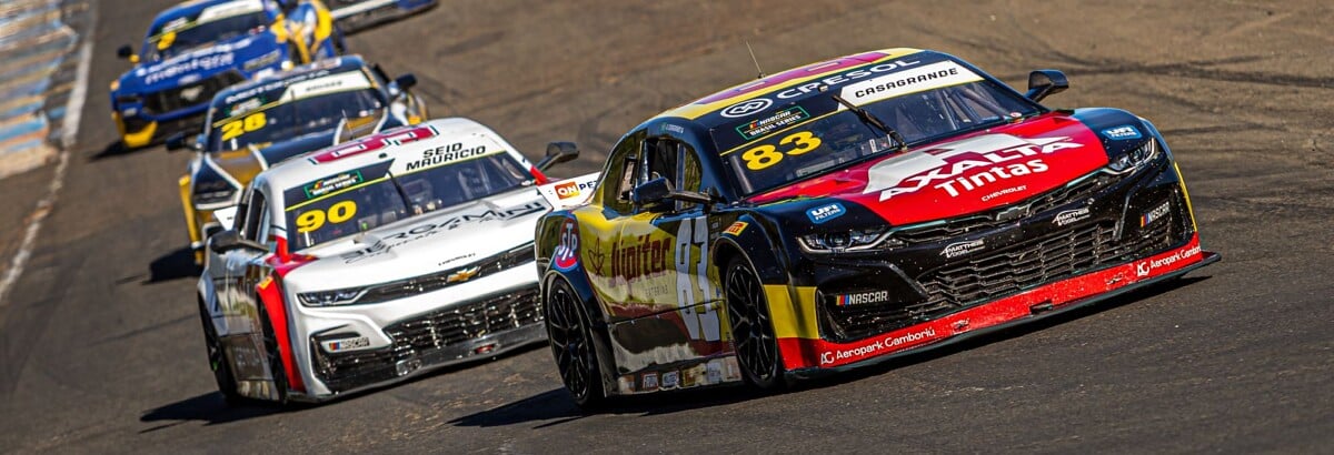 Líder da NASCAR Brasil, Gabriel Casagrande faz ultrapassagem dupla e vence em Londrina