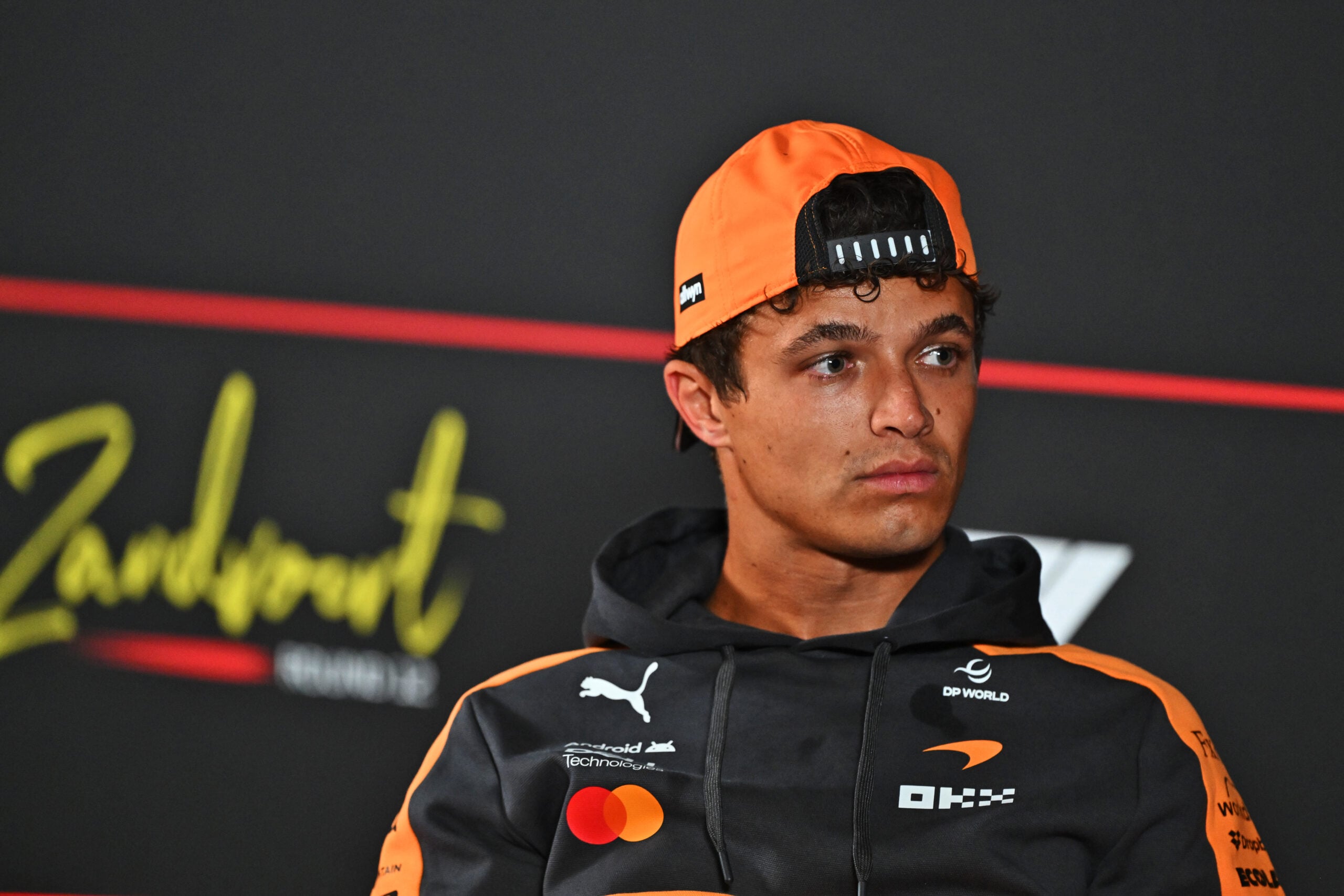 Lando Norris (GBR) McLaren F1 Team in the FIA Press Conference.