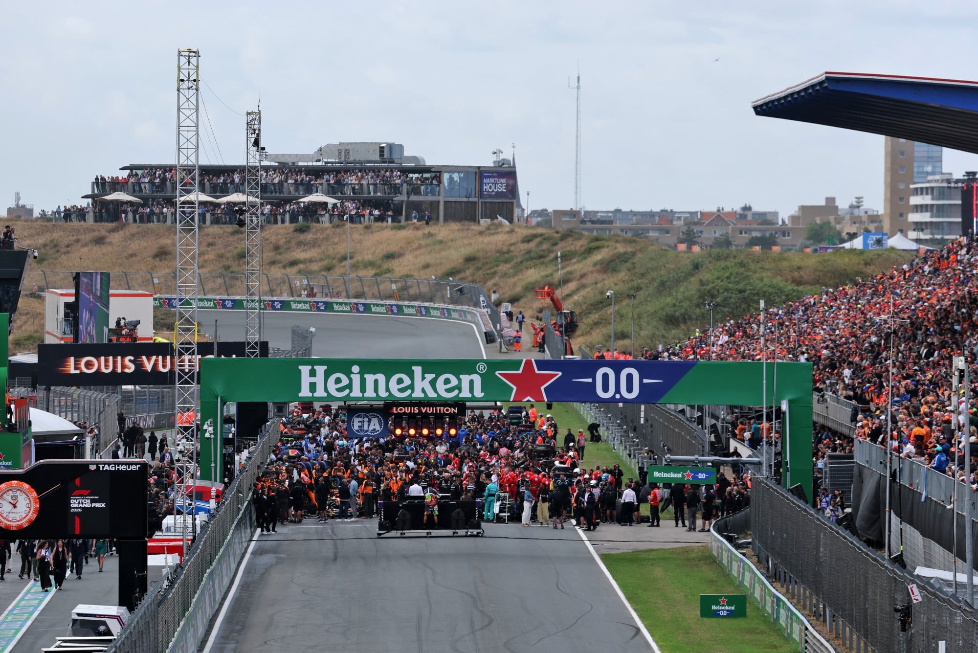 The grid before the start of the race.