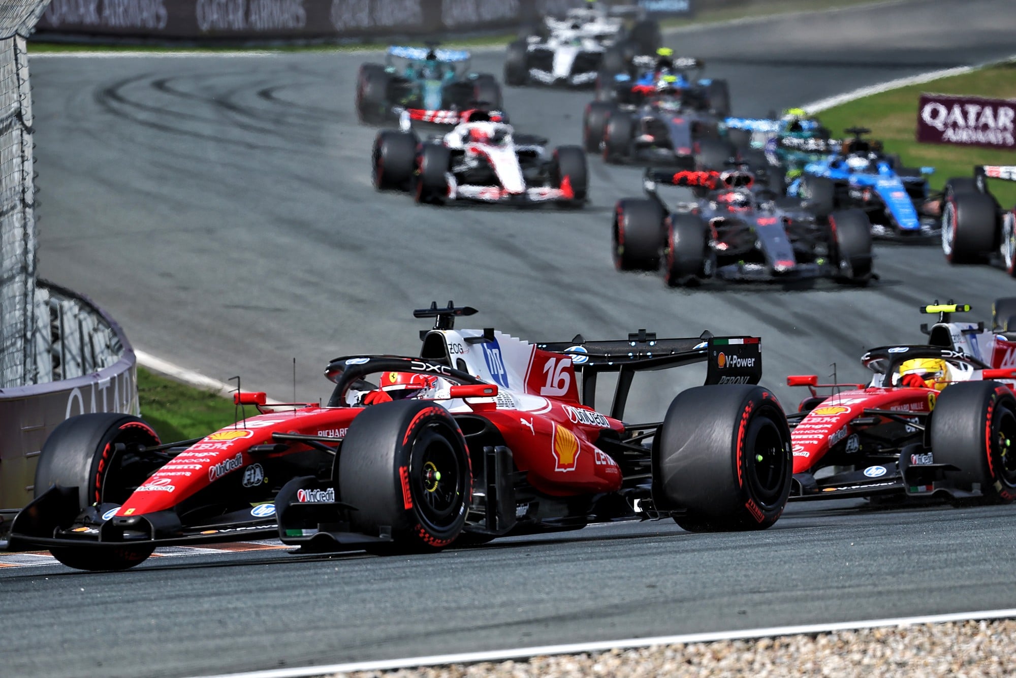 Charles Leclerc (MON) Scuderia Ferrari SF-26 at the restart of the race.