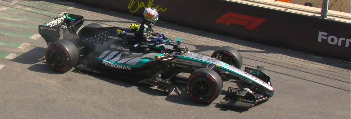 F1: Antonelli abandona TL1 no Azerbaijão com problema hidráulico F1: Antonelli abandona TL1 no Azerbaijão com problema hidráulico