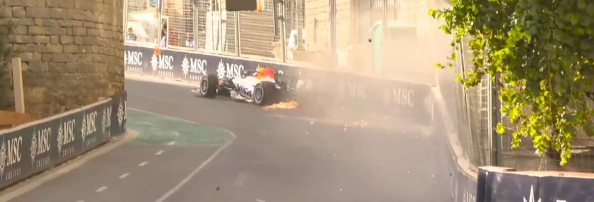 F1: Lindblad bate forte e provoca bandeira vermelha no TL2 do GP do Azerbaijão F1: Lindblad bate forte e provoca bandeira vermelha no TL2 do GP do Azerbaijão