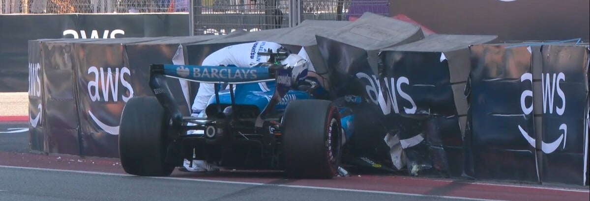 F1: Albon bate forte e provoca primeiro safety-car do GP do Azerbaijão F1: Albon bate forte e provoca primeiro safety-car do GP do Azerbaijão