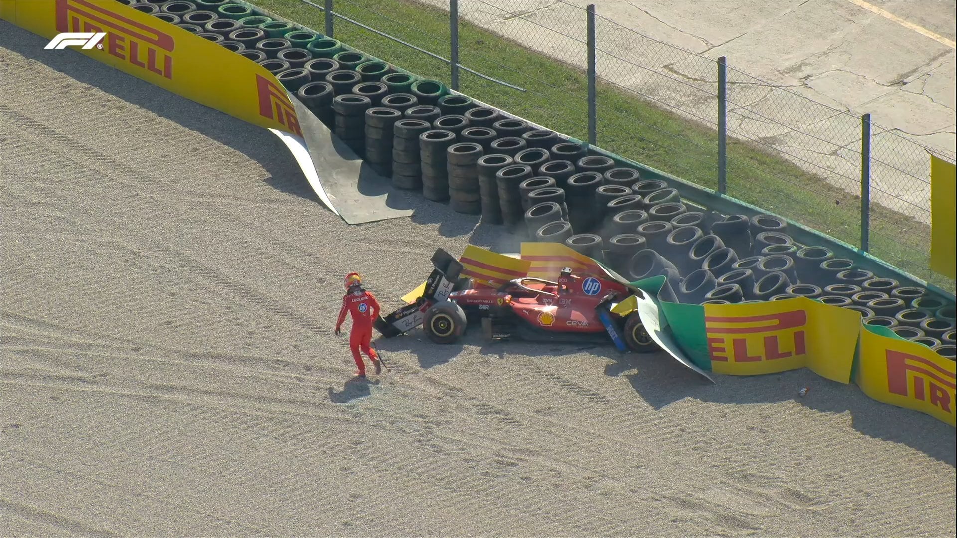 F1: Leclerc relata problema de visão após acidente e fará novos exames