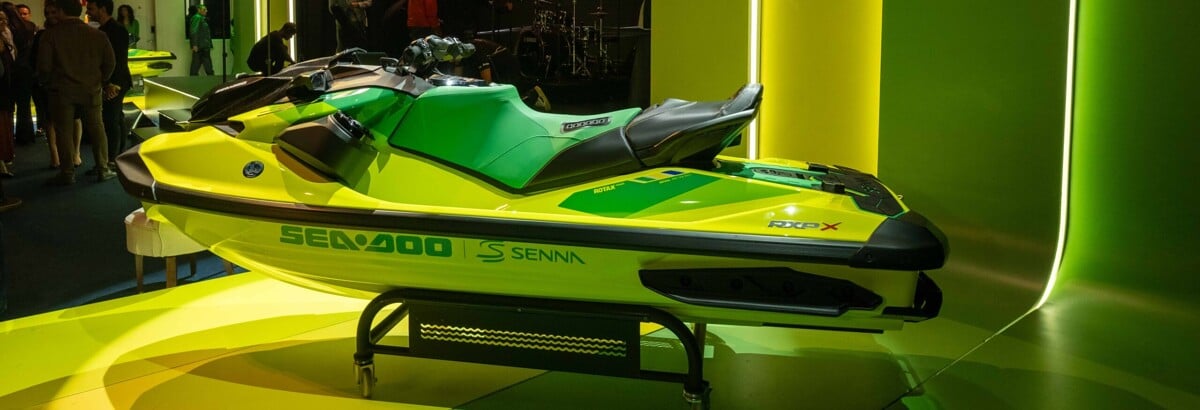 Sea-Doo e marca Senna reúnem convidados em São Paulo para apresentar a edição limitada do RXP-X Senna 350 Sea-Doo e marca Senna reúnem convidados em São Paulo para apresentar a edição limitada do RXP-X Senna 350