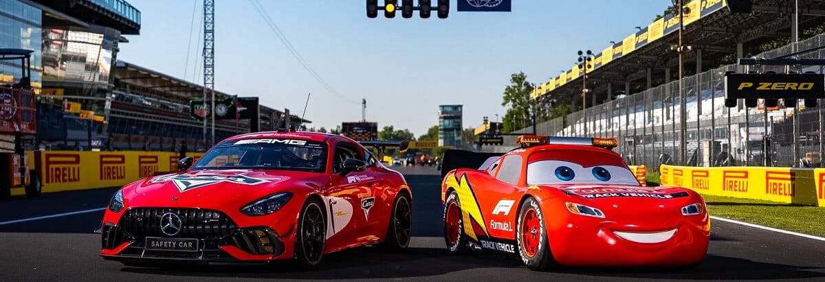F1: Relâmpago McQueen, do filme Carros, marca presença no GP da Itália