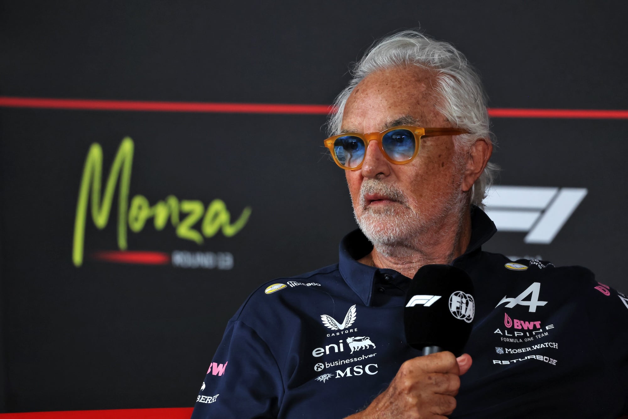 F1: Confira as imagens dos primeiros treinos do GP da Itália 2026 Flavio Briatore (ITA) Alpine F1 Team Executive Advisor in the FIA Press Conference.