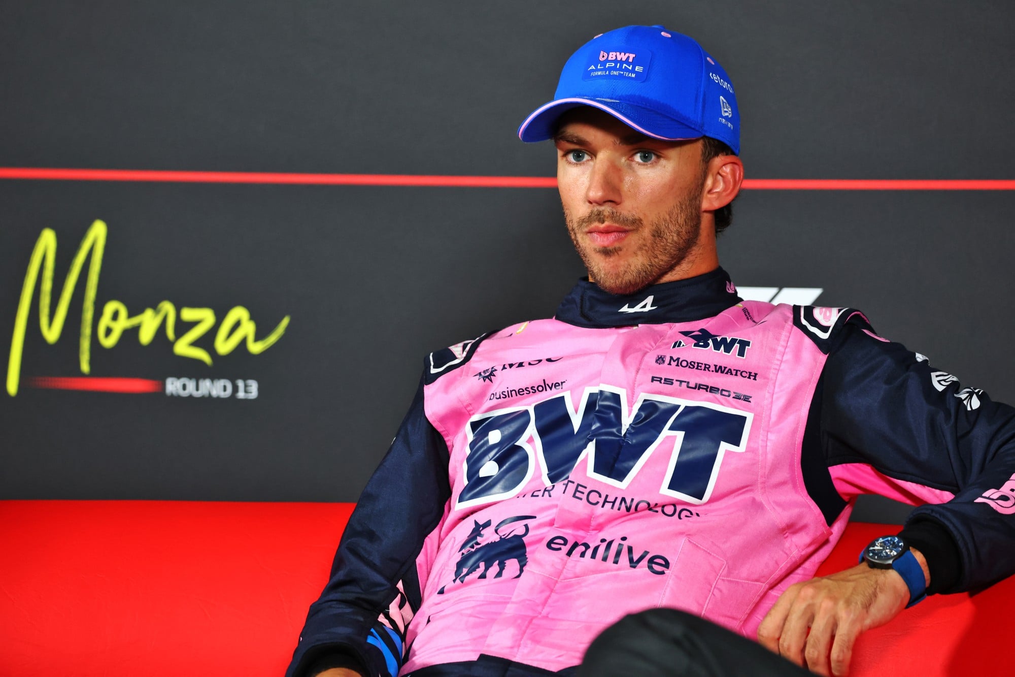 Pierre Gasly (FRA) Alpine F1 Team in the post qualifying FIA Press Conference.