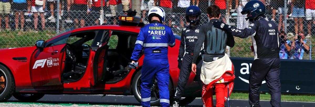 F1: Leclerc diz estar bem após forte acidente em Monza F1: Leclerc diz estar bem após forte acidente em Monza