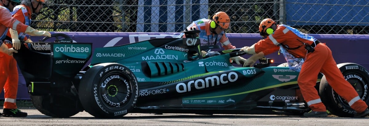 F1: Aston Martin sofre com problemas e termina GP da Itália com dois abandonos F1: Aston Martin sofre com problemas e termina GP da Itália com dois abandonos