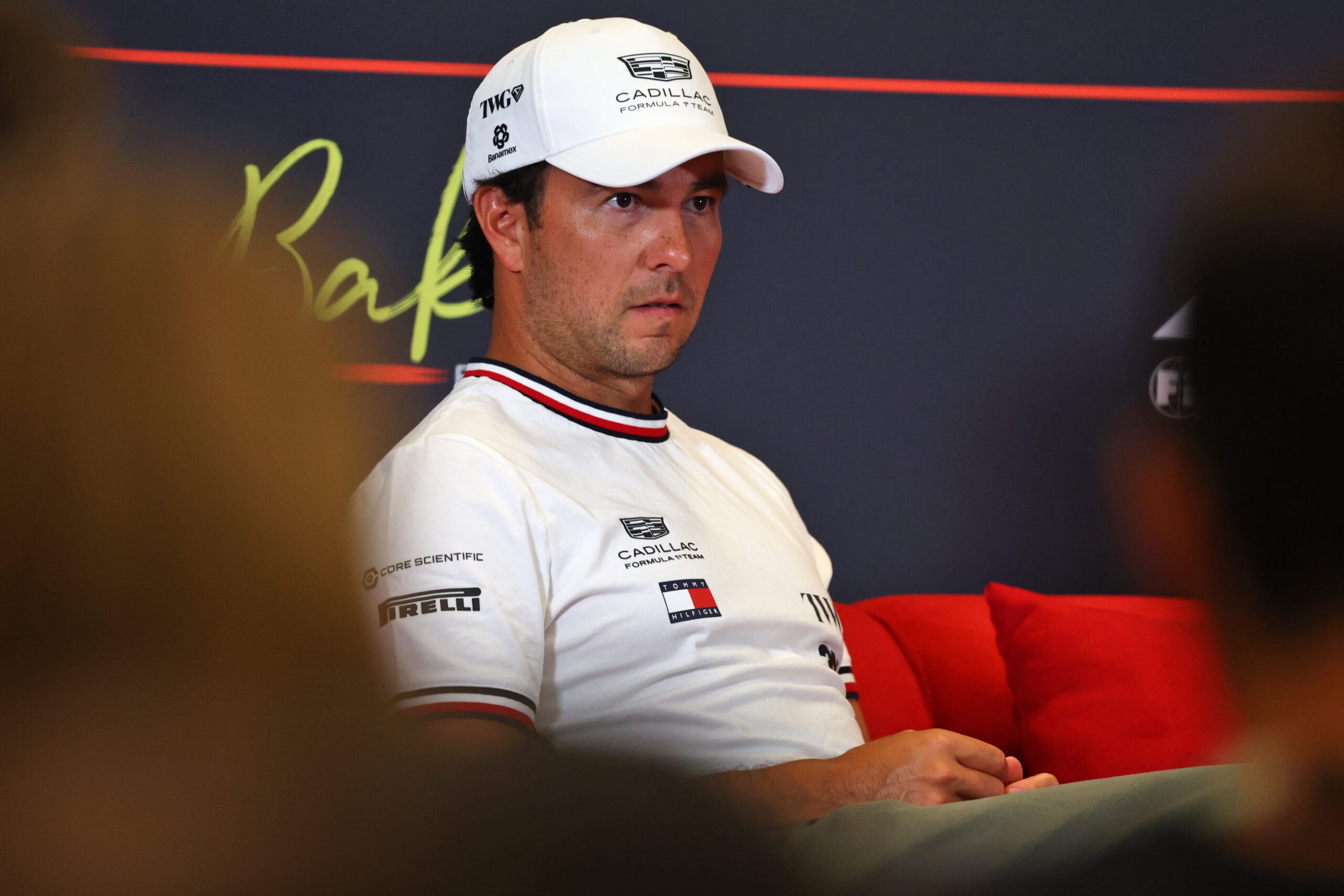 F1: Perez teme acidente grave por diferença de velocidade nos carros de 2026 Sergio Perez (MEX) Cadillac Formula 1 Team in the FIA Press Conference.
