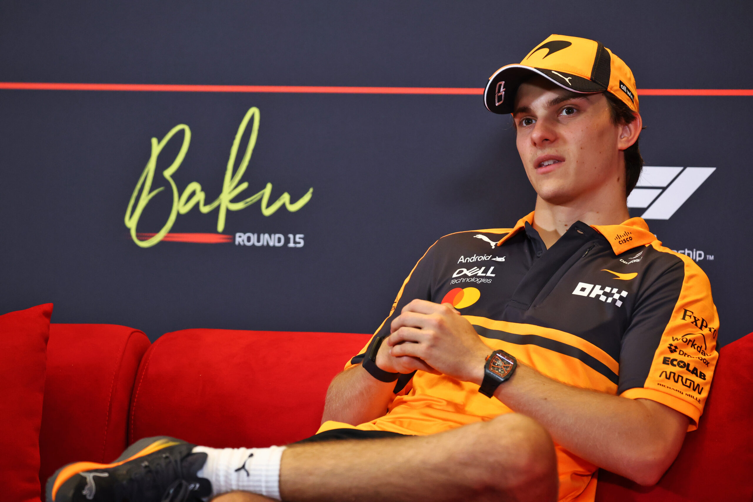 F1: Piastri revela surpresa com erro que custou pontos em Baku Oscar Piastri (AUS) McLaren F1 Team in the FIA Press Conference.