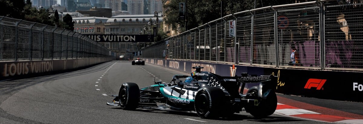 F1: Russell lidera TL1 movimentado em Baku; Bortoleto fecha no top 10 F1: Russell lidera TL1 movimentado em Baku; Bortoleto fecha no top 10