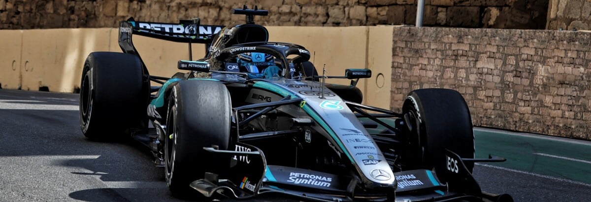 F1: Russell lidera TL2 e Mercedes faz dobradinha em Baku; Bortoleto é 14º