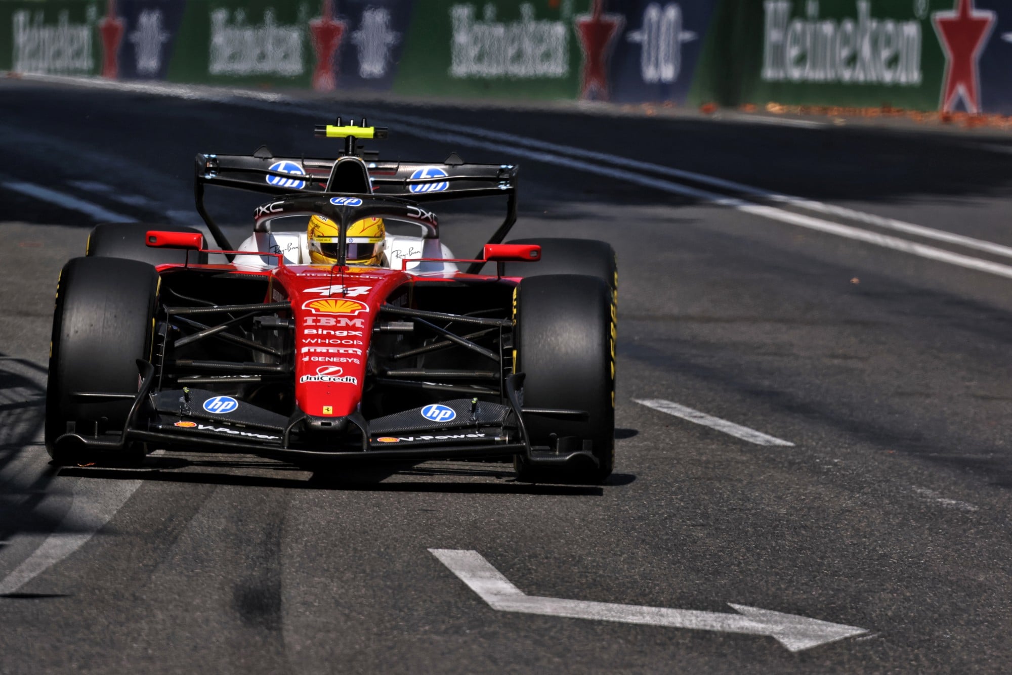 F1: Confira as imagens desta sexta-feira da F1 em Baku Lewis Hamilton (GBR) Scuderia Ferrari SF-26.