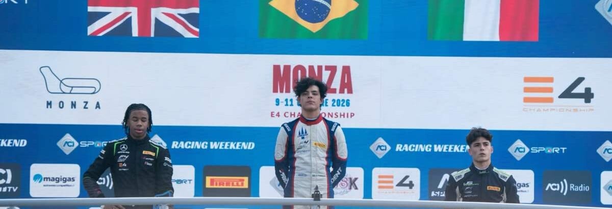 Augustus Toniolo coloca Brasil no topo em Monza com pole e vitória na sua categoria no E4 Championship Augustus Toniolo coloca Brasil no topo em Monza com pole e vitória na sua categoria no E4 Championship