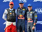 F1: Verstappen brinca com Hadjar após 49ª pole na carreira