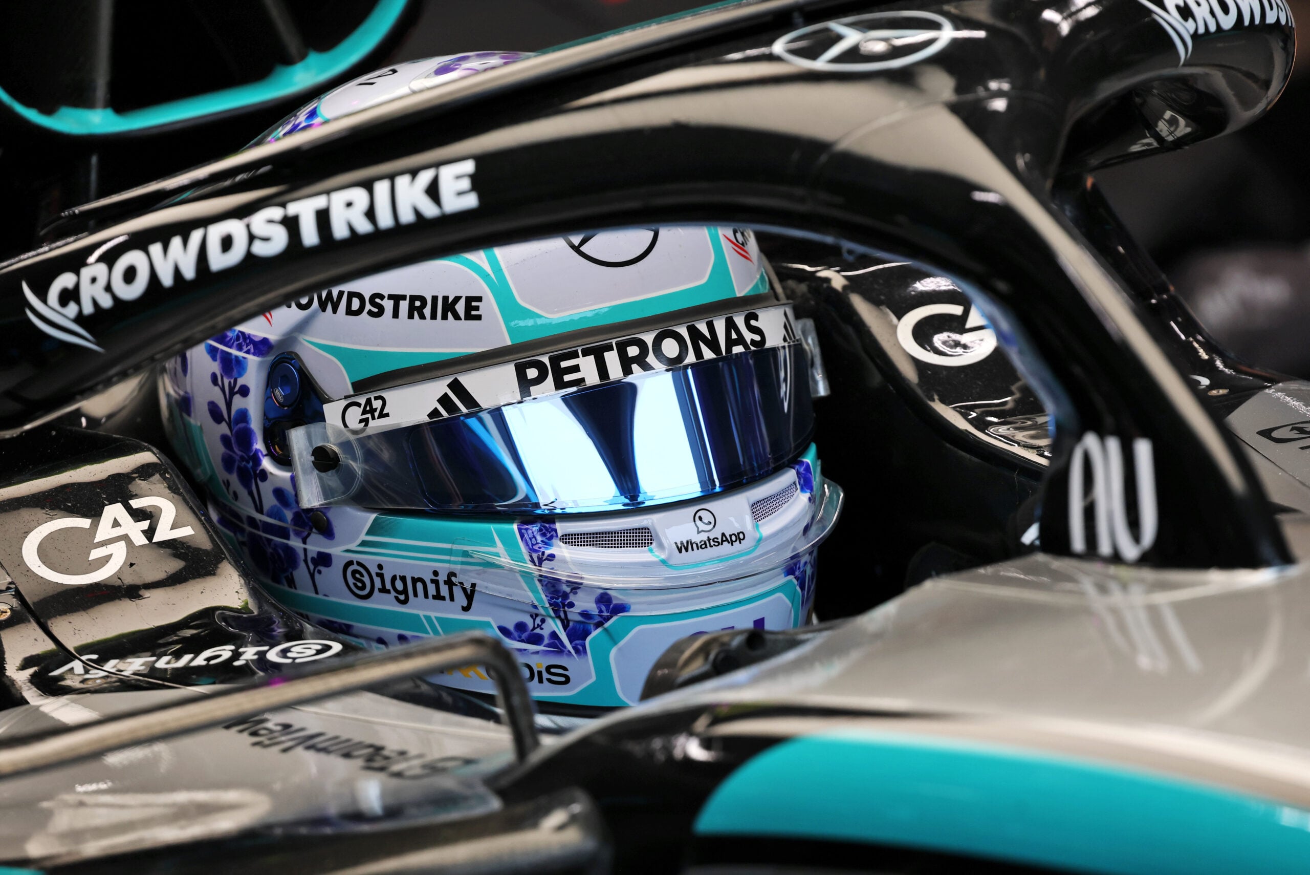 F1: Mercedes vê atualizações perderem força e tenta entender vantagem de Russell George Russell (GBR) Mercedes AMG Formula One Team W17.