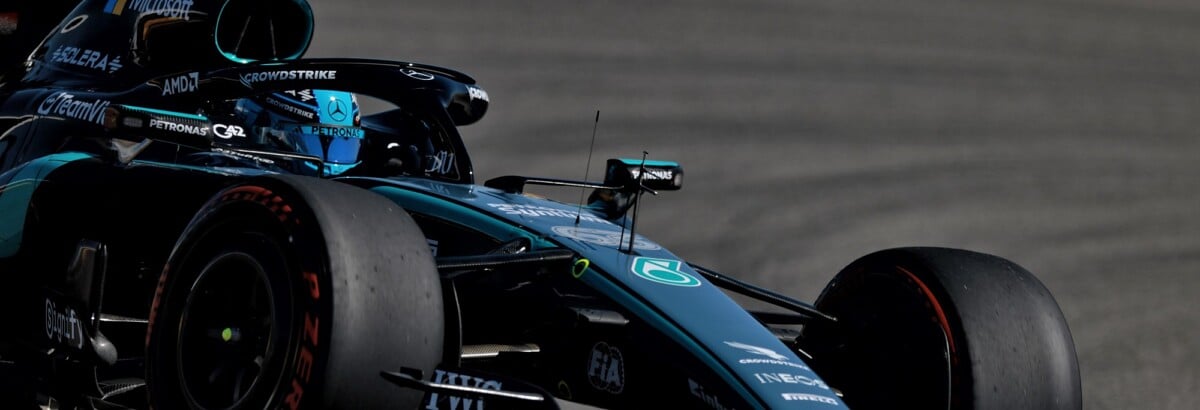F1: Mercedes confirma nova asa dianteira para Russell e Antonelli nos EUA