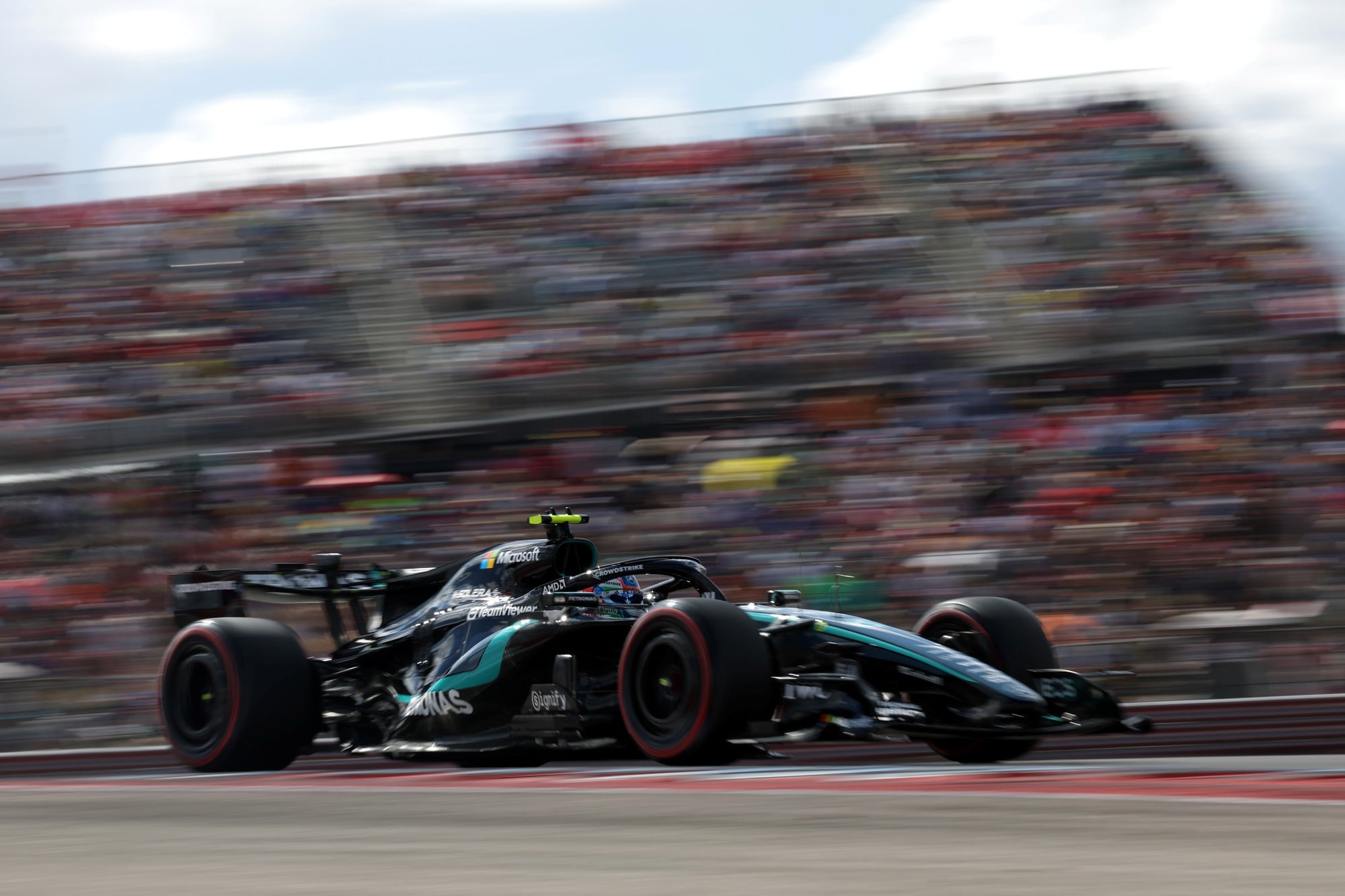 F1: Confira as imagens deste sábado do GP dos Estados Unidos 2026 Andrea Kimi Antonelli (ITA) Mercedes AMG Formula One Team W17.