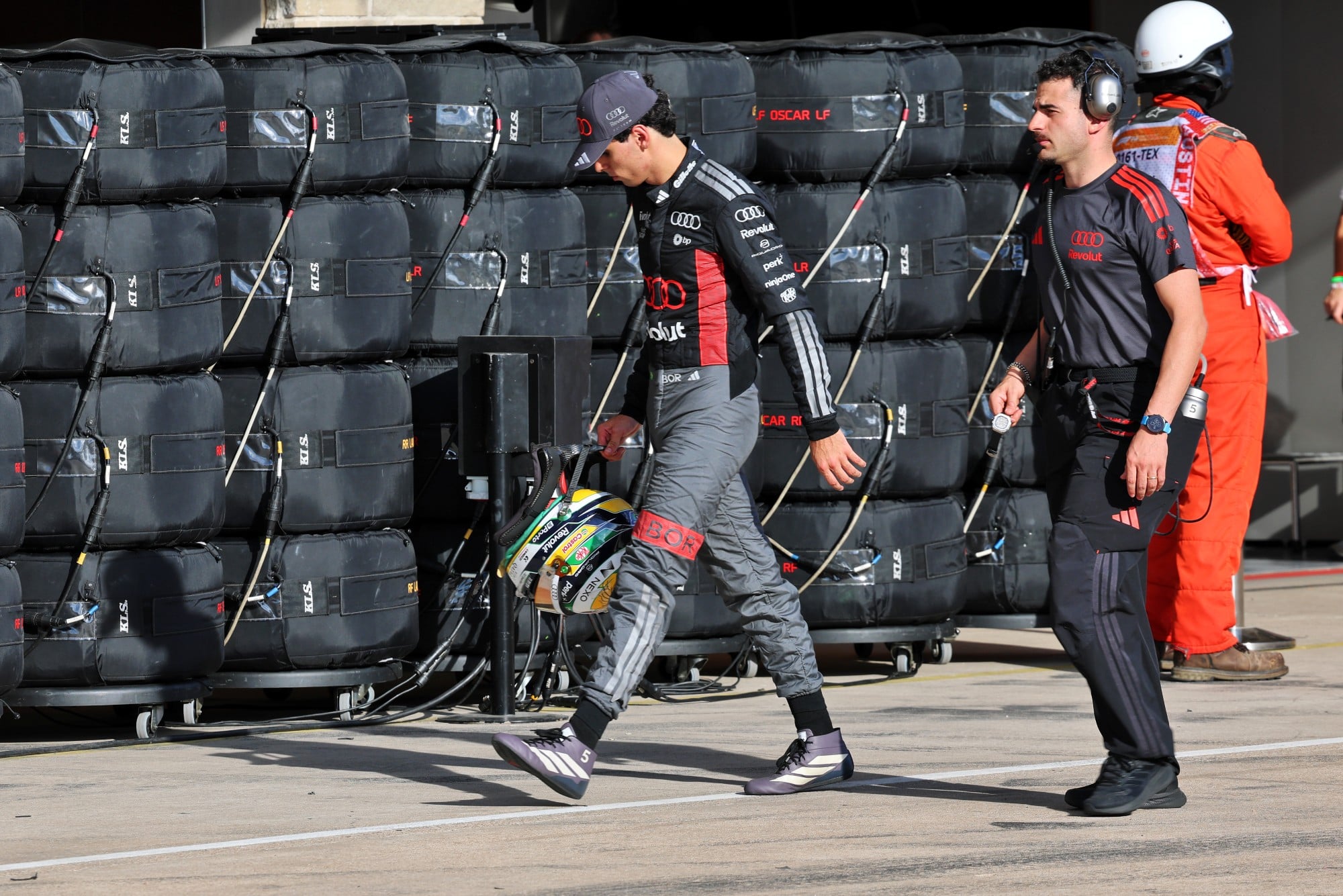 F1: Confira as imagens deste sábado do GP dos Estados Unidos 2026 Gabriel Bortoleto (BRA) Audi F1 Team.