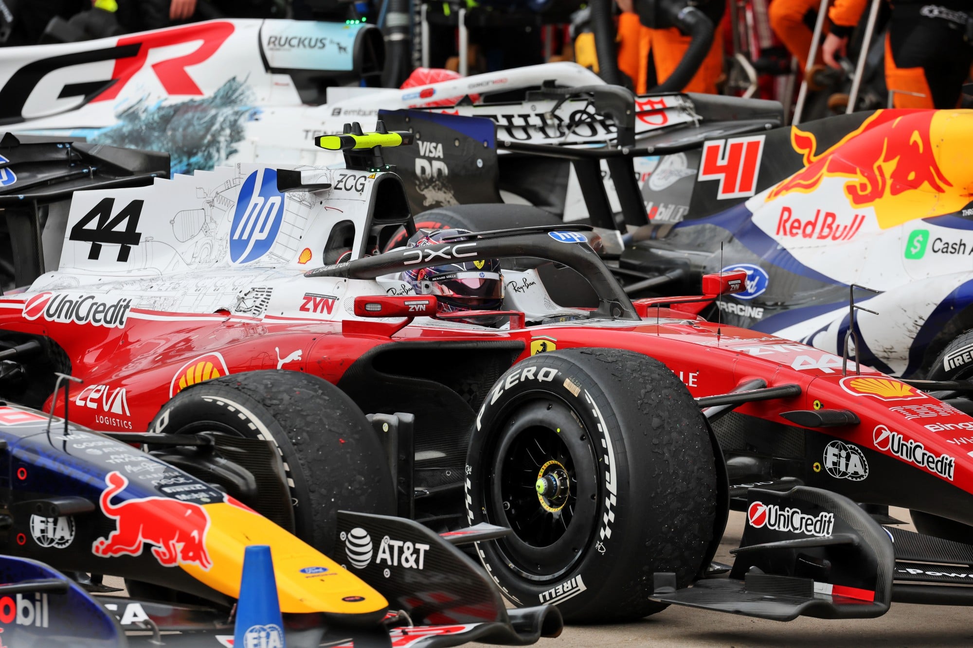 Lewis Hamilton (GBR) Scuderia Ferrari SF-26 in parc ferme.