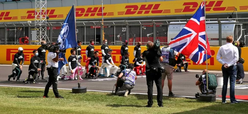 GP da Inglaterra F1 2020 - Protesto