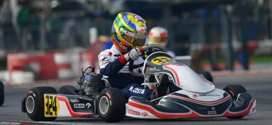 Após pole no Italiano de Kart, Miguel Costa valoriza aprendizado na chuva em Adria