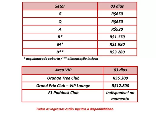 Grand Prix Club VIP Lounge- Brazil