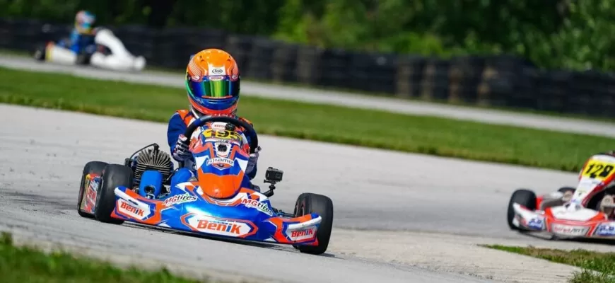 Enzo Vidmontiene conquista pódio e amplia liderança no Campeonato Norte-Americano de Kart
