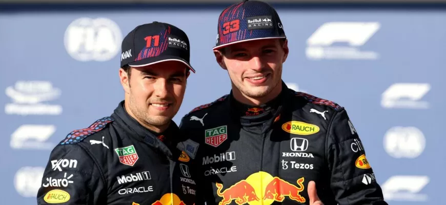 Sergio Perez e Max Verstappen (Red Bull) - GP dos EUA F1 2021