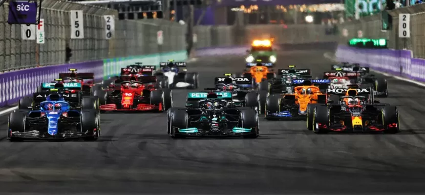 Largada, GP da Arábia Saudita, Jeddah, F1 2021