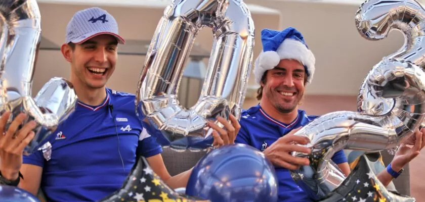 Esteban Ocon e Fernando Alonso, Alpine, GP de Abu Dhabi, Yas Marina, F1 2021