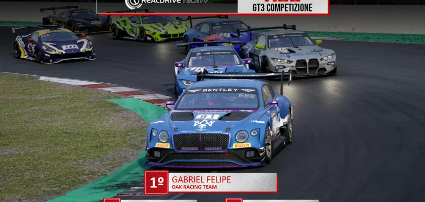 F1BC GT3 Competizione: Em Barcelona, Gabriel Felipe (Oak) começa com grande vitória