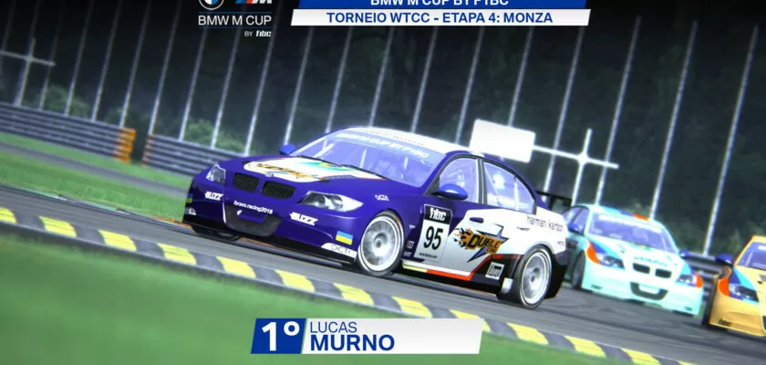 BMW M Cup by F1BC: Lucas Murno aproveita deslize dos adversários para vencer em Monza e entrar na briga pelo título